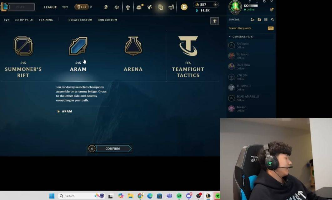 LOL冠军选手認(rèn)爲(wèi)大乱斗比(bǐ)單(dān)排更有(yǒu)价值